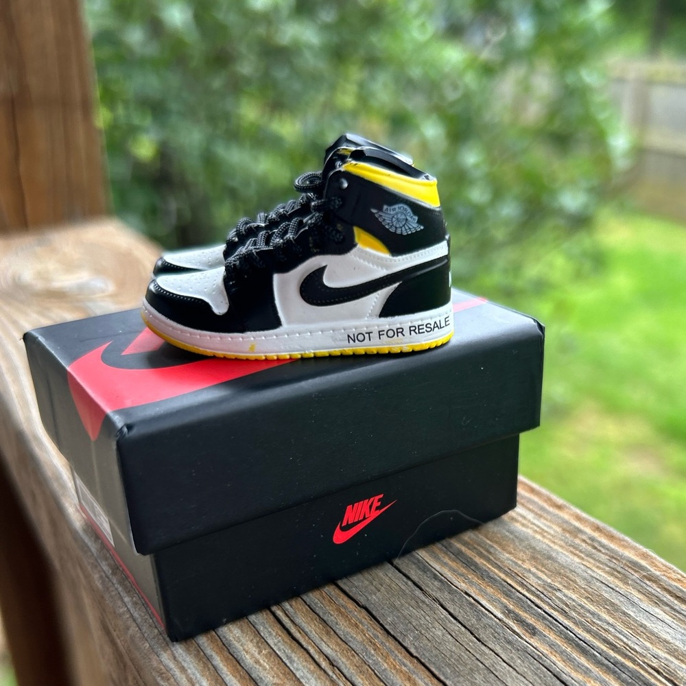 Nike Mini Air Jordan 1 High-Top - Black, White & Yellow Accent